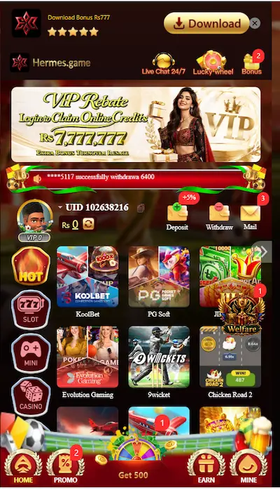 hermes game download best earning app