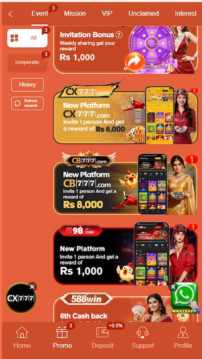 login daily in 588win game and collect free rewards